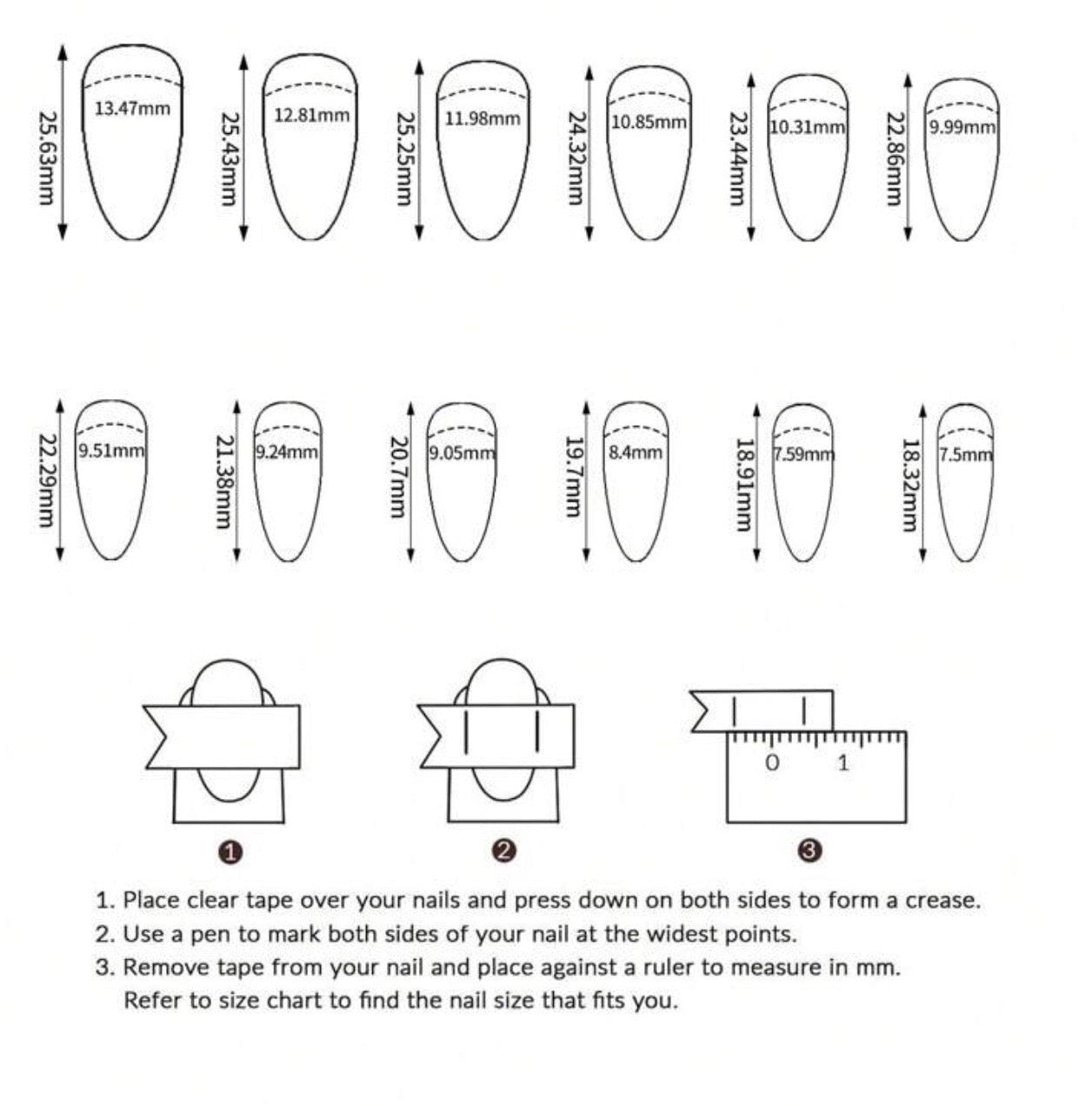 100pcs Nail Kit (Almond and Coffin)