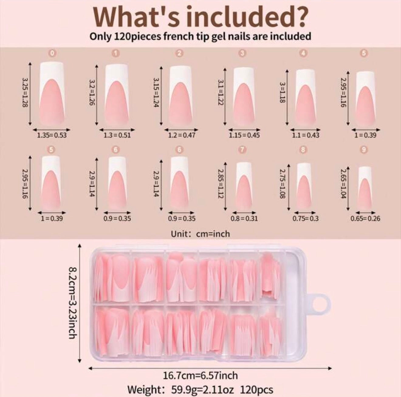 120pcs French Nail Tips
