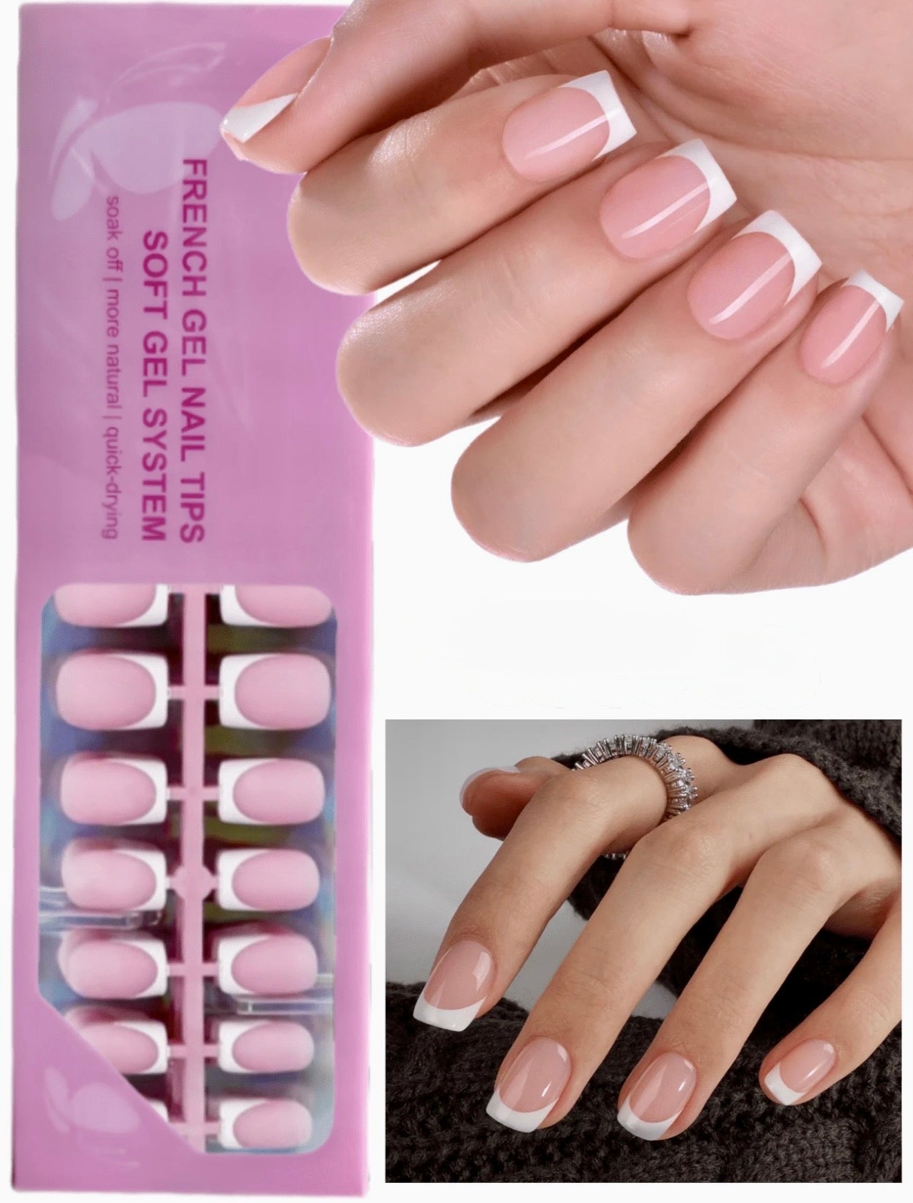 150pcs French Gel Nail Tips