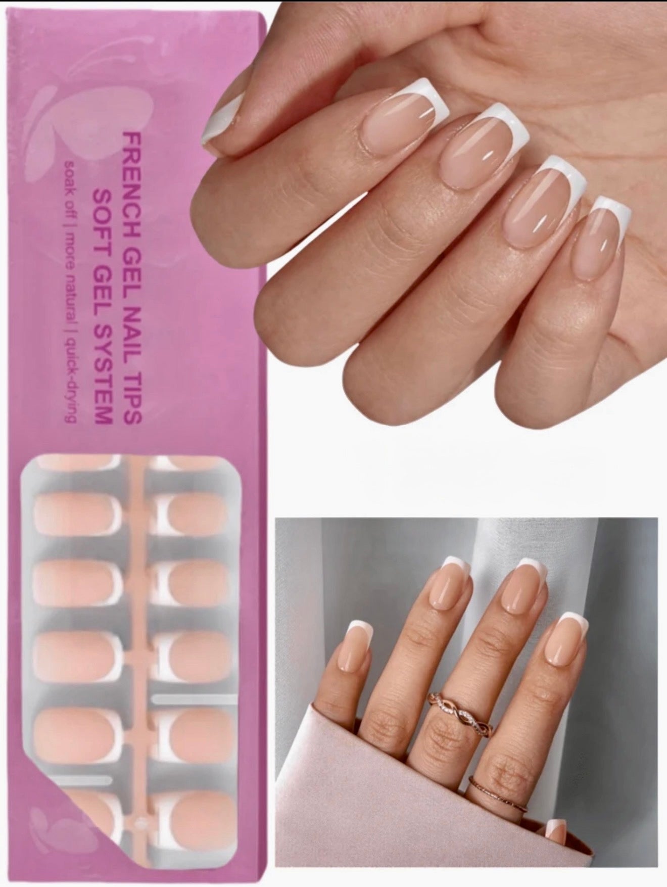 150pcs French Gel Nail Tips