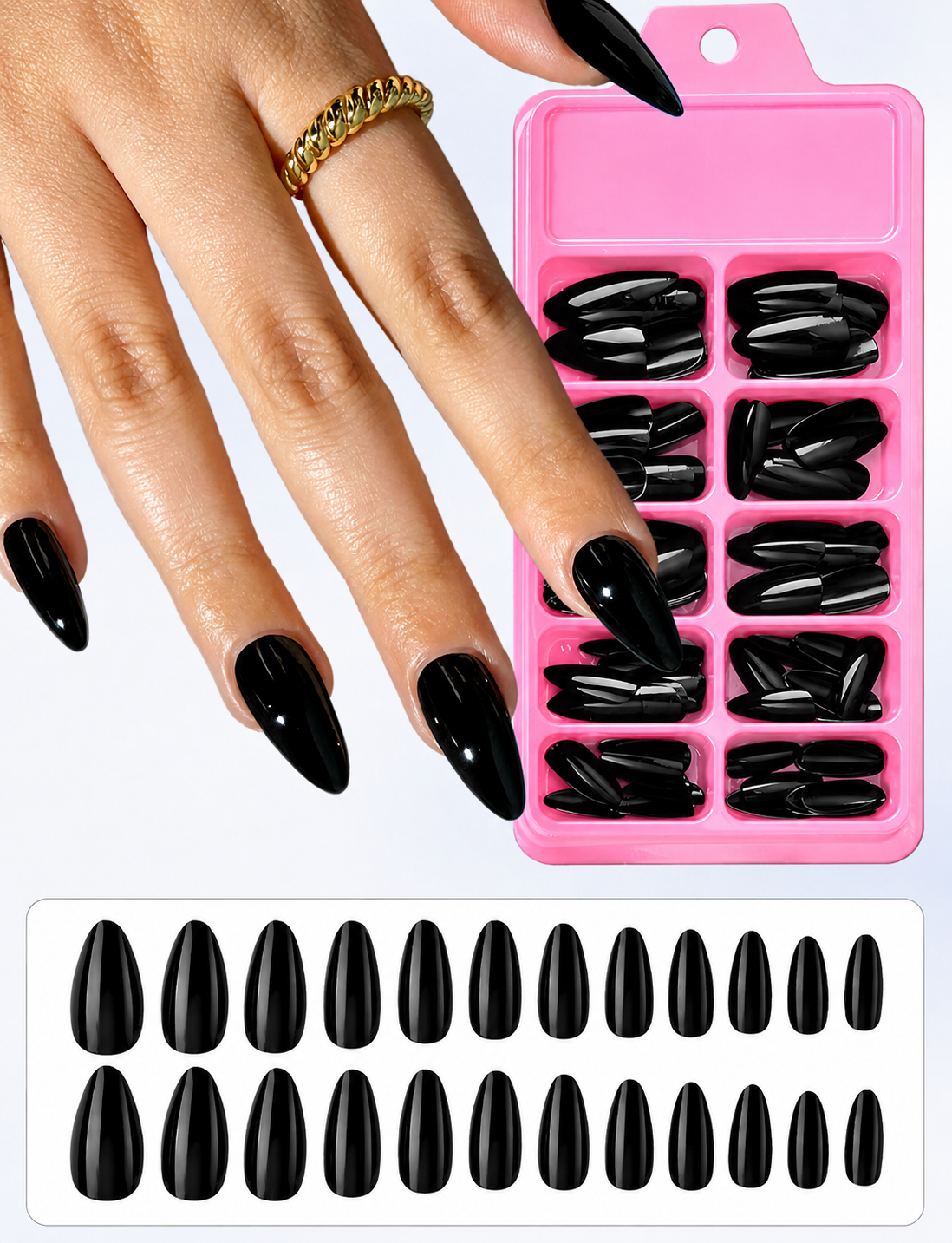 100pcs Nail Kit (Almond and Coffin)