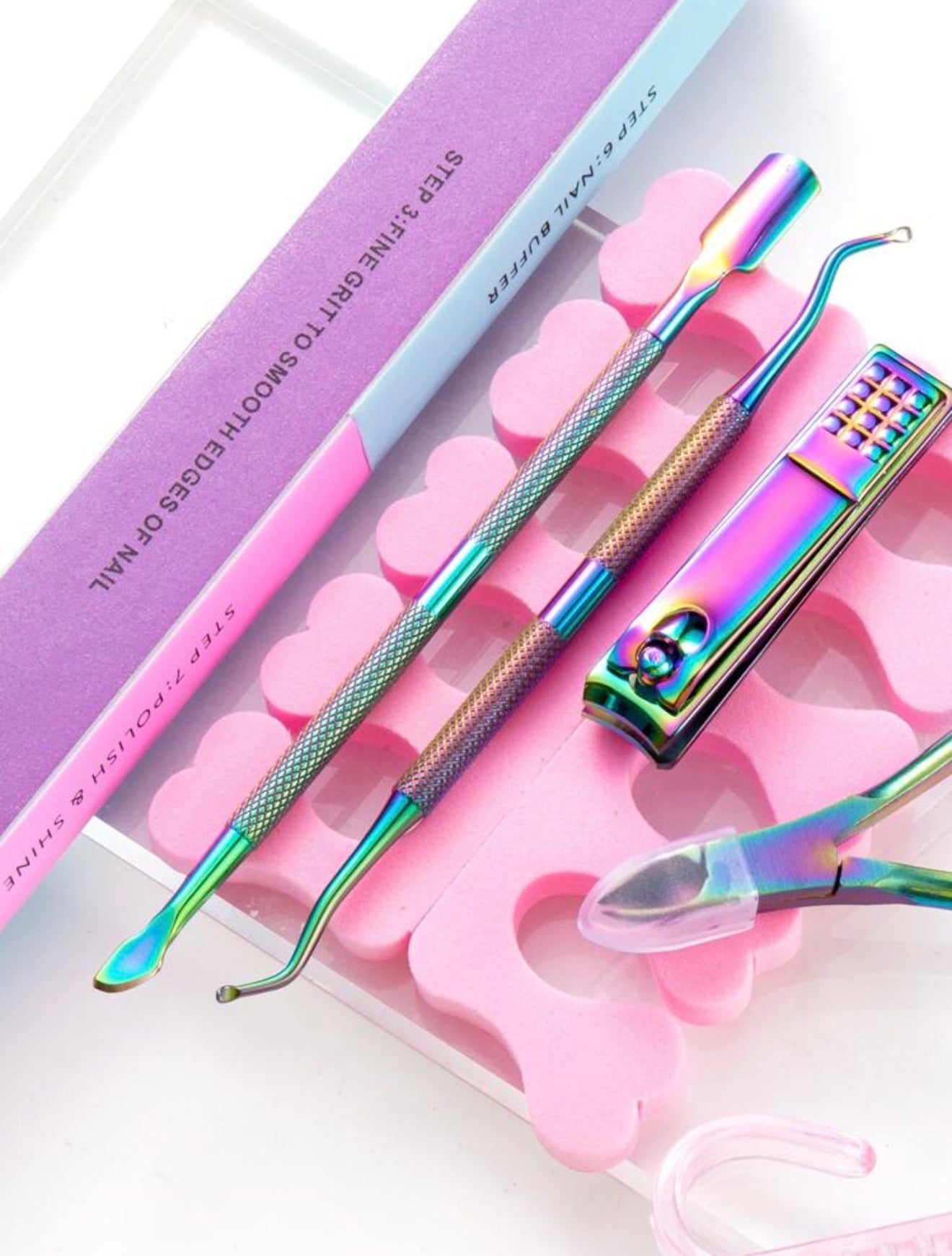 Colorful Titanium Nail Care Set – 7 Pieces